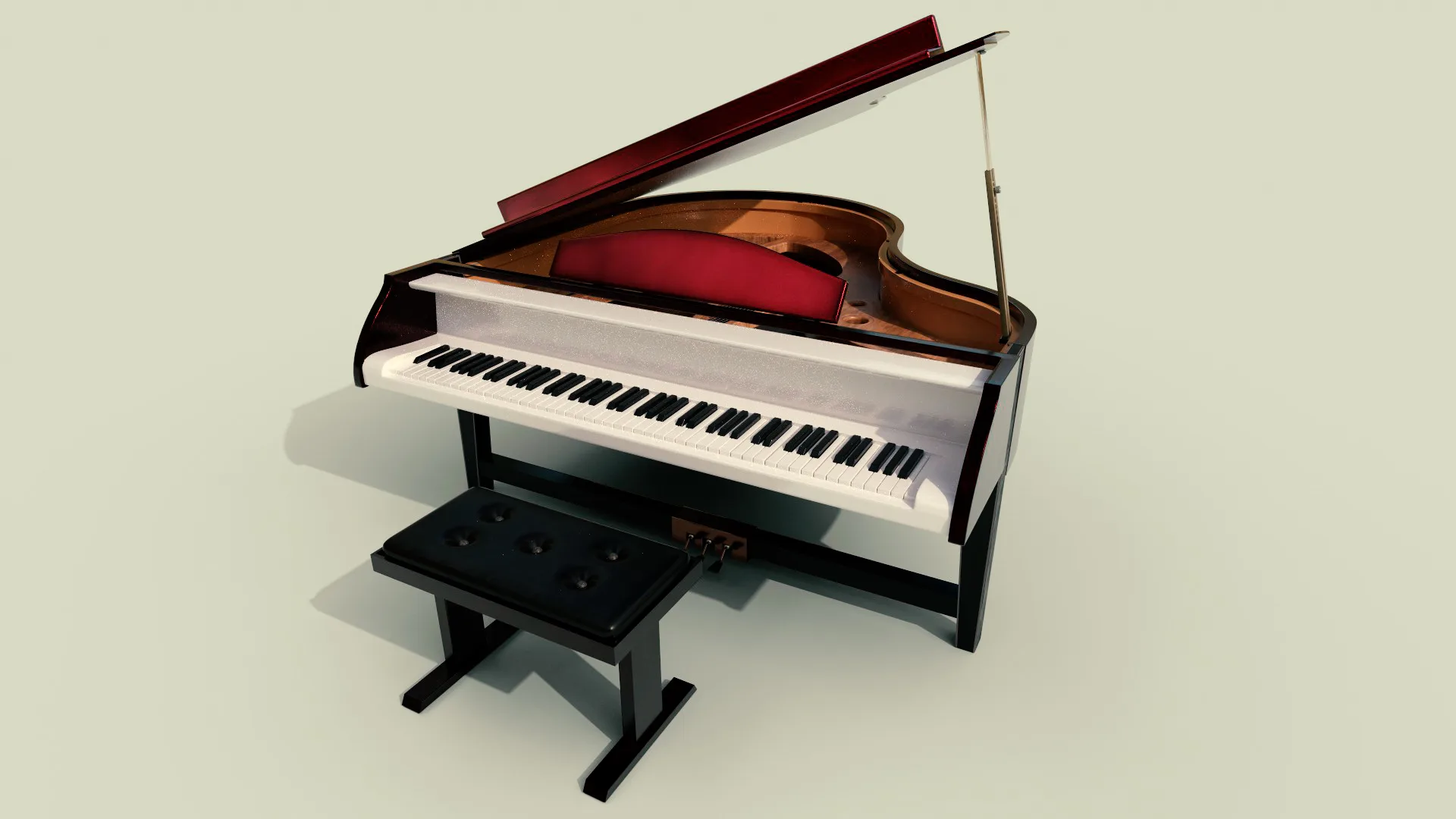 +15 musical instruments collection full detail low poly and high poly