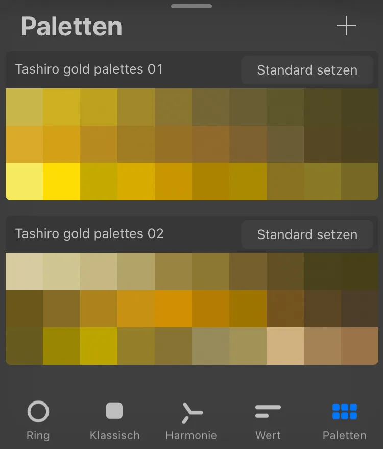 60 gold tones for Procreate