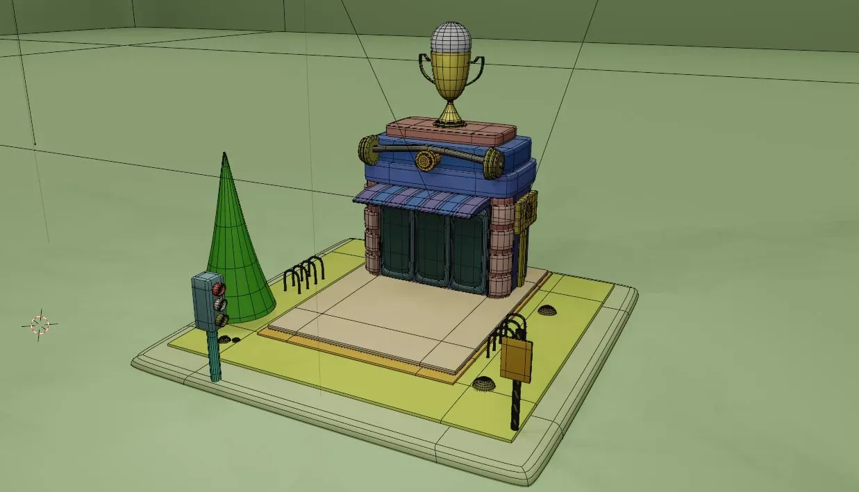 GYM fantasy building collection cartoon city