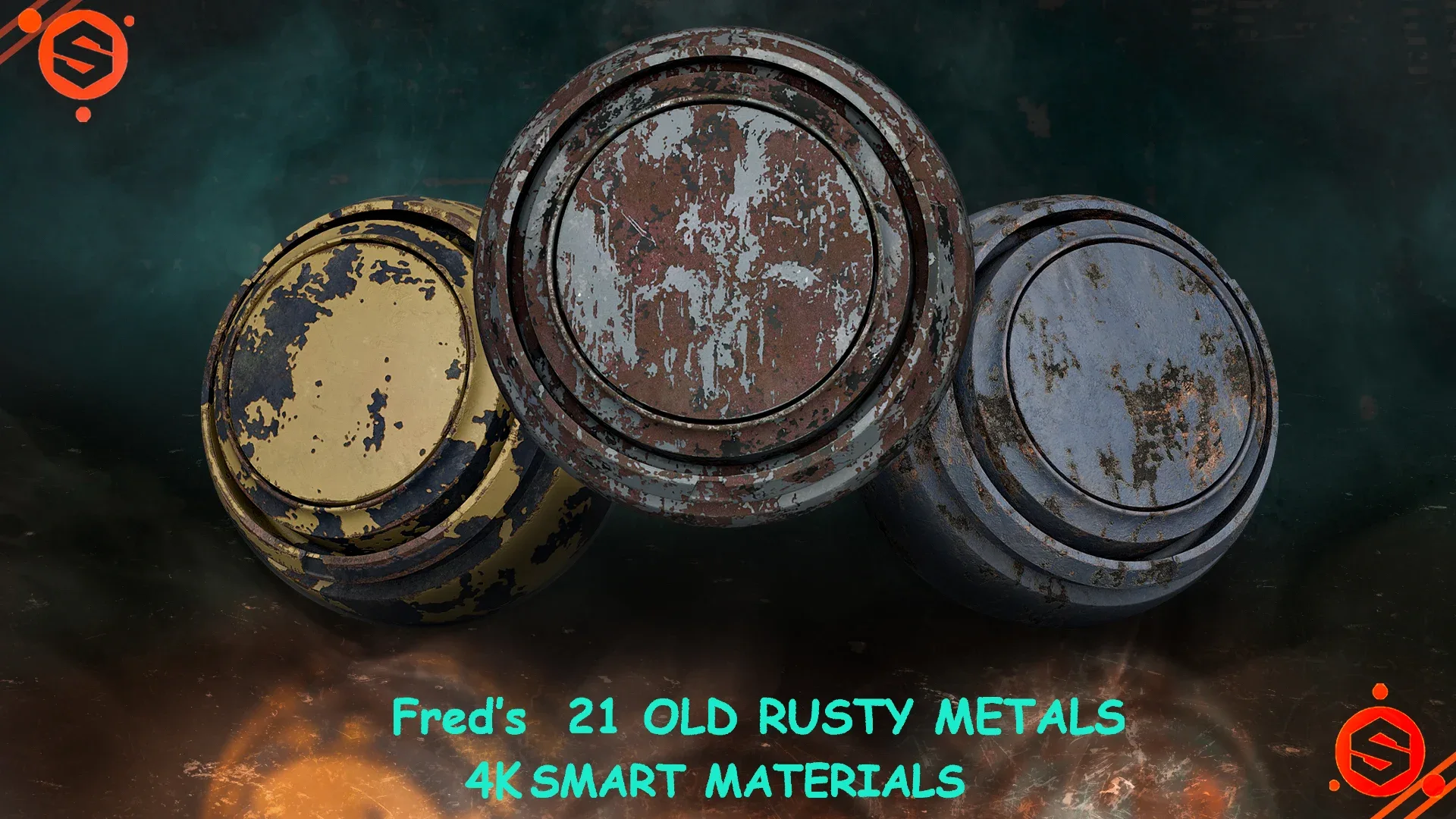 21 Old Rusty Metals SmartMaterials (4K) Vol 1