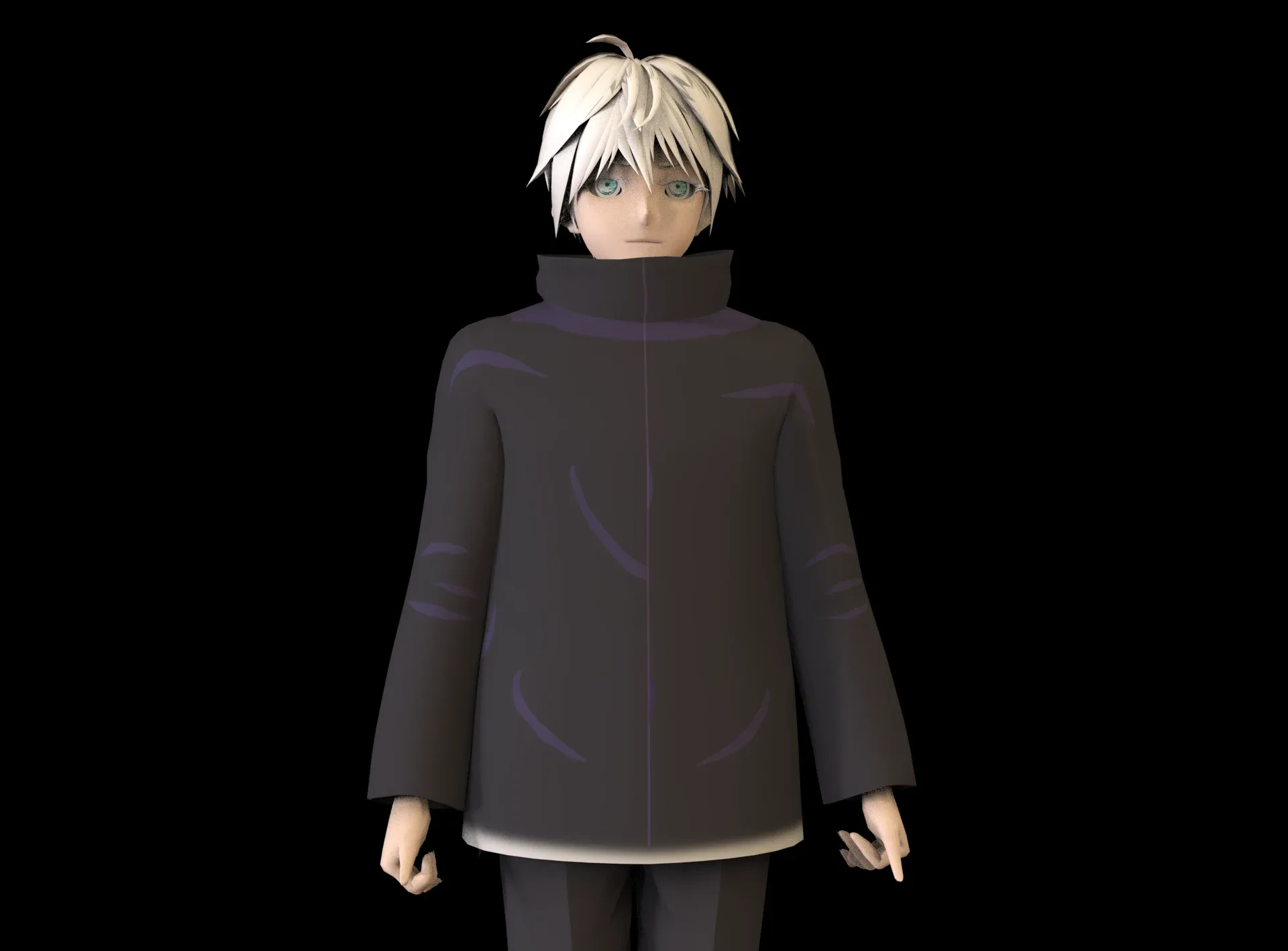 Anime Boy Low Poly Character 1