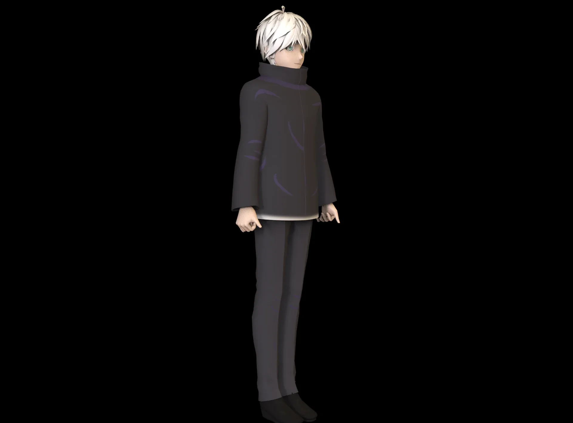 Anime Boy Low Poly Character 1