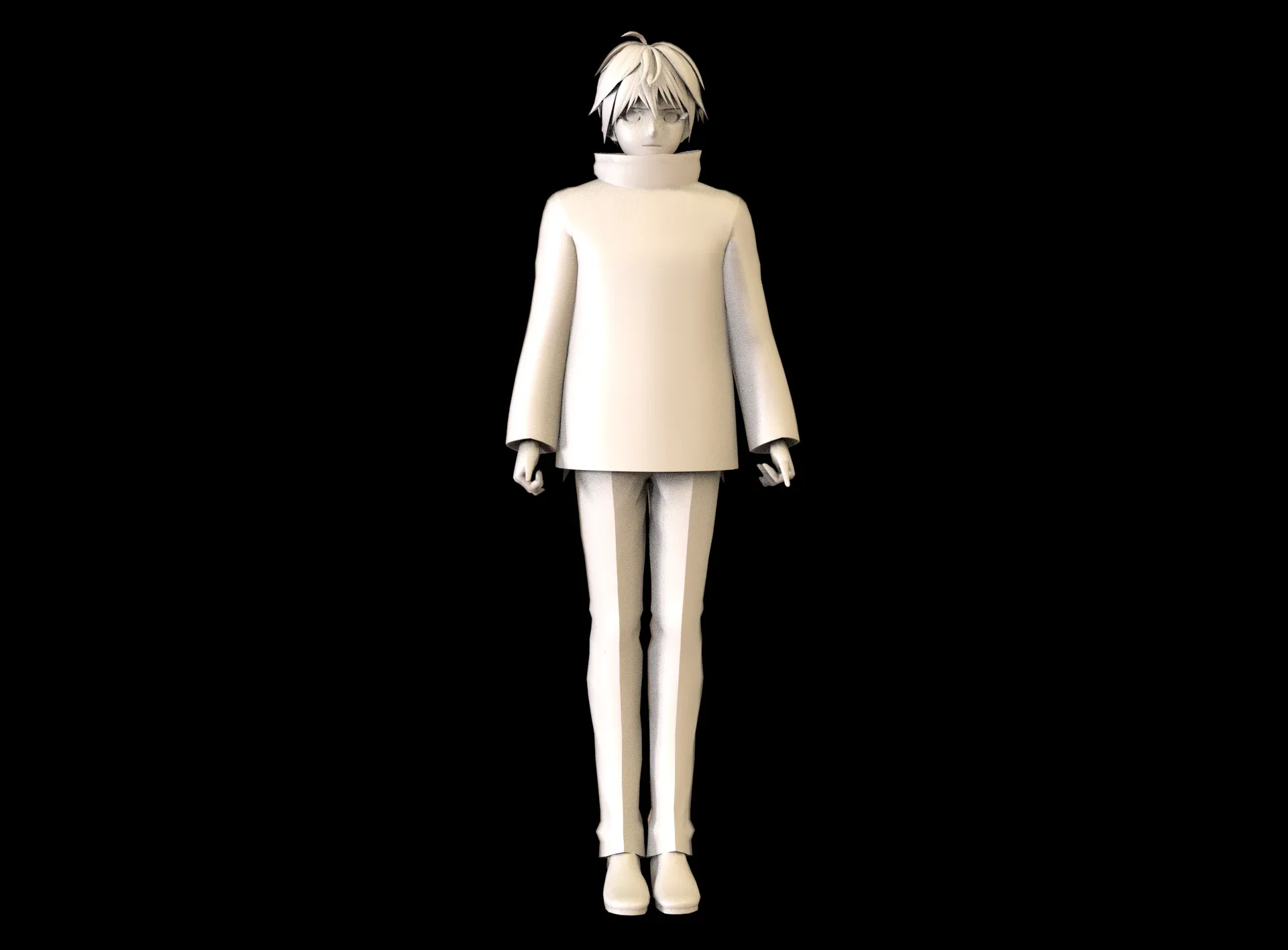 Anime Boy Low Poly Character 1