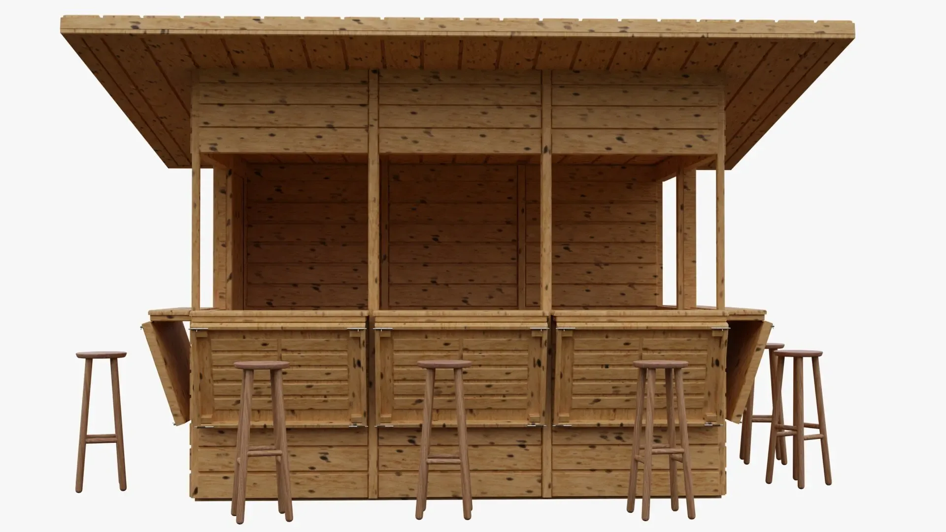 Wooden kiosk