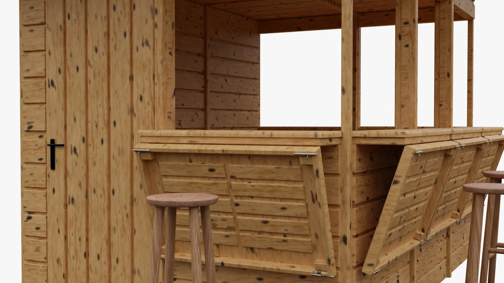 Wooden kiosk