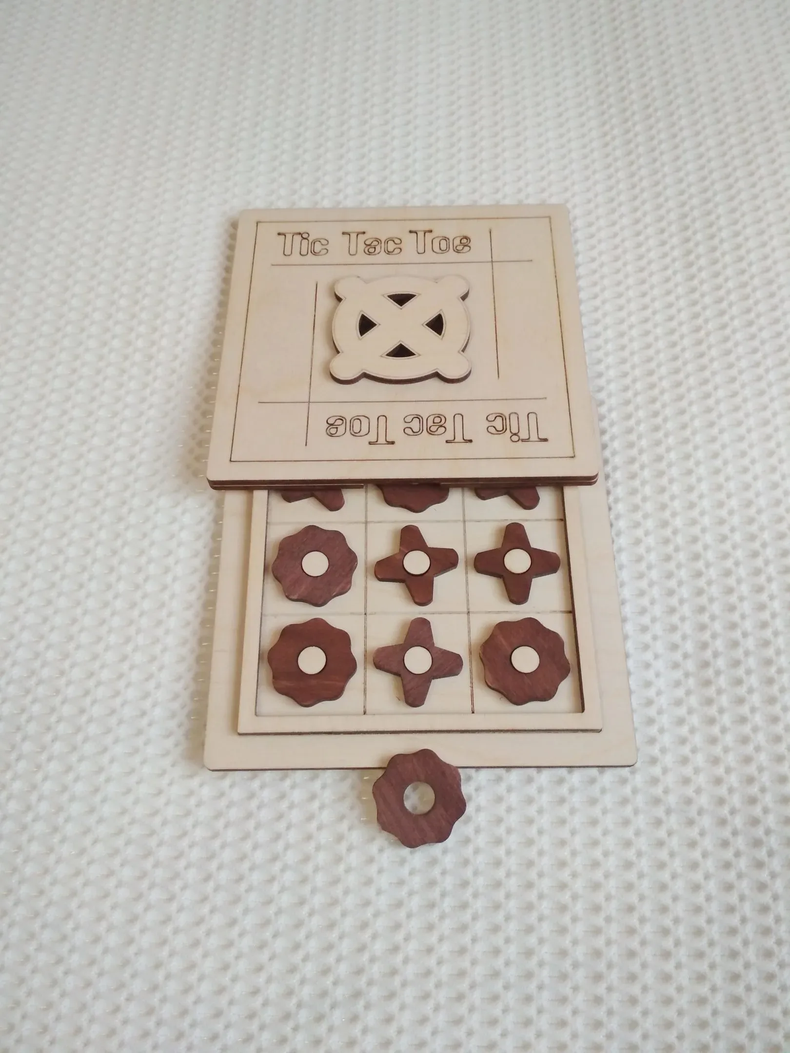 Tic Tac Toe svg files pattern for laser cutting. Dxf template Noughts & Crosses . Board Games for Children and Travel Games for Kids.