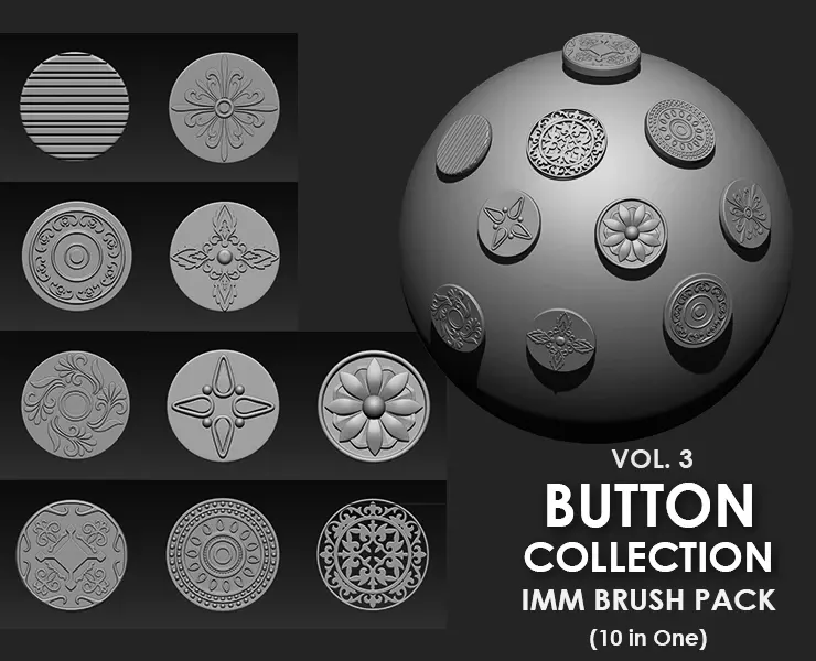 BUNDLE BUTTONS MEGA PACK (4 IN ONE - 77 BRUSHES)