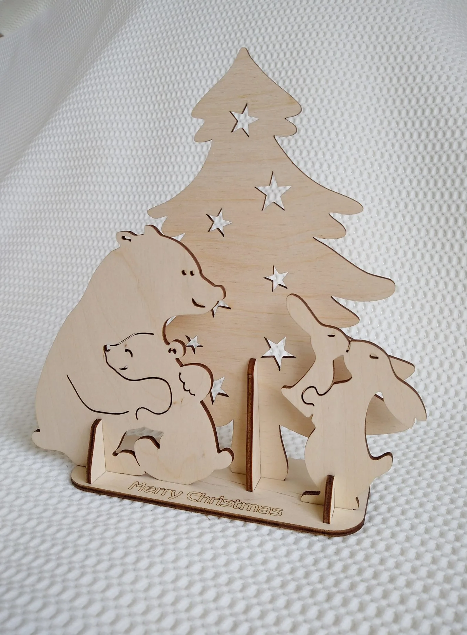 Christmas card, gift 3D Puzzles vector svg dxf files for laser cut. Laser template Christmas greetings, Laser model Christmas souvenir card.