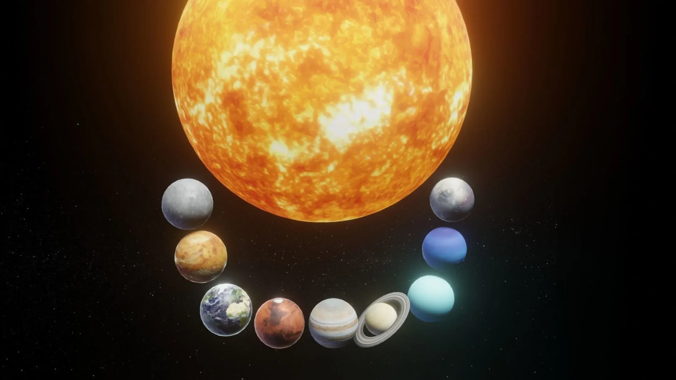 Photorealistic Solar System 3D Model