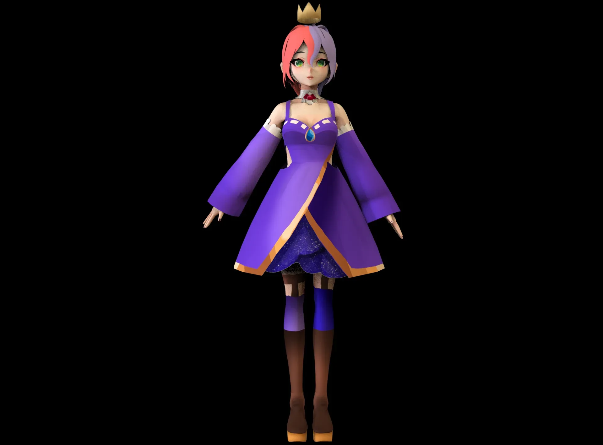 game ready Low Poly Anime Character 1