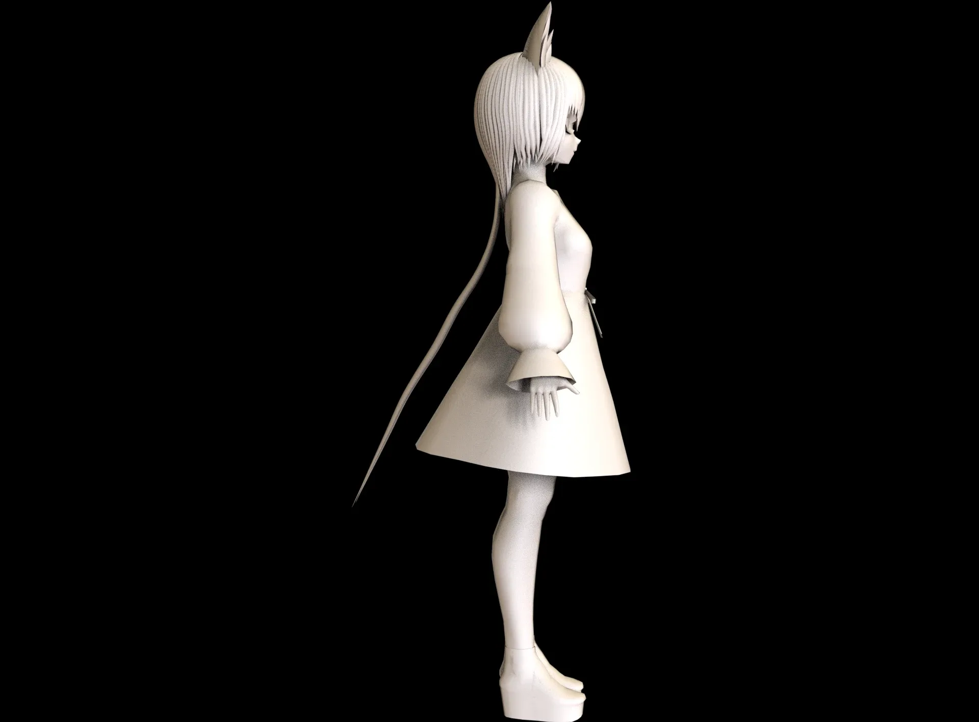 game ready Low Poly Anime Character 2