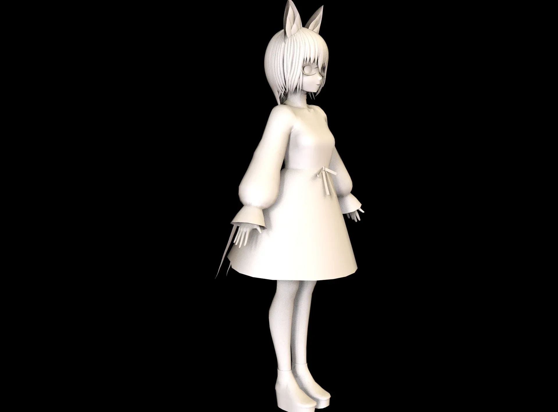 game ready Low Poly Anime Character 2