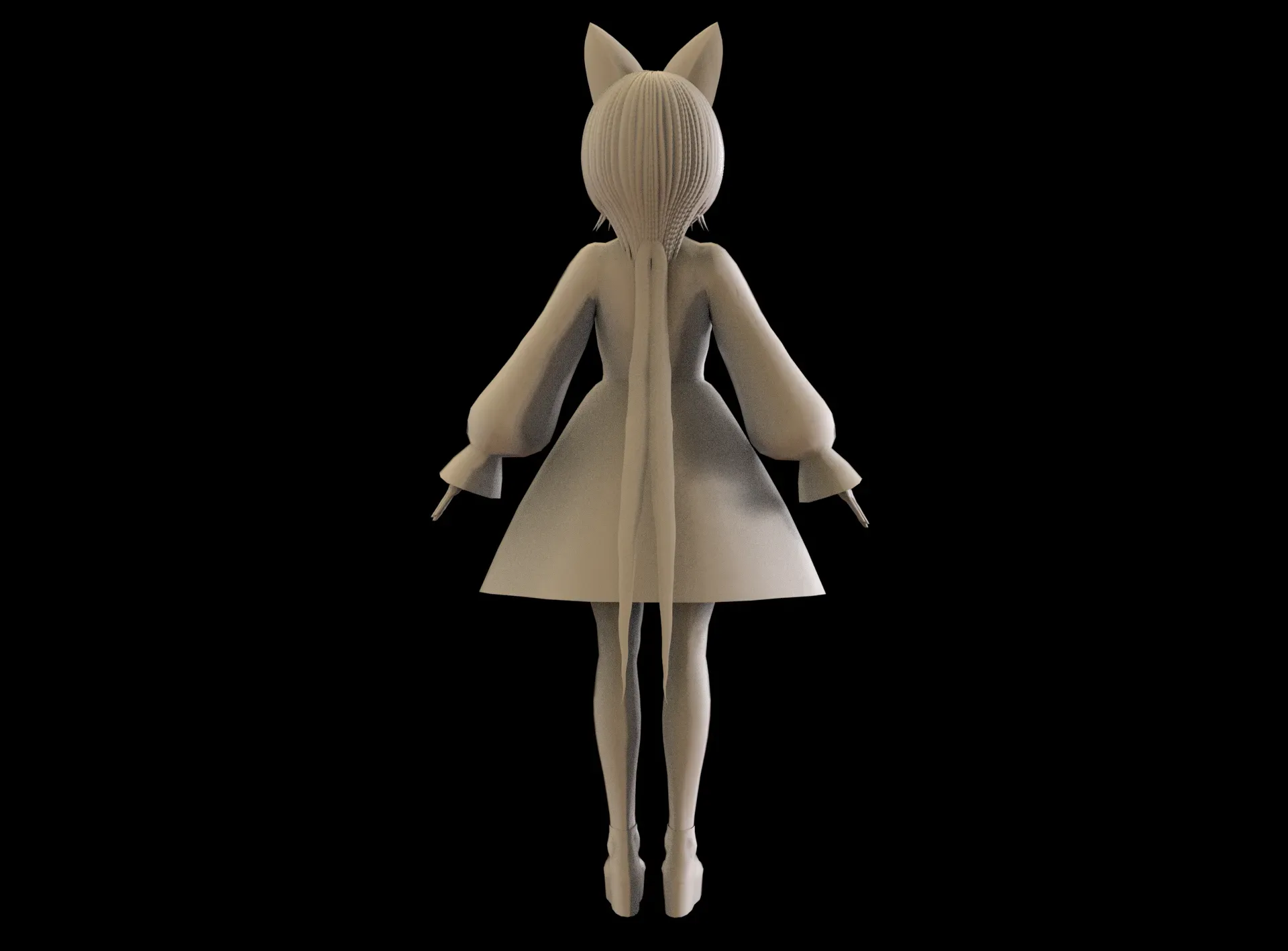 game ready Low Poly Anime Character 2