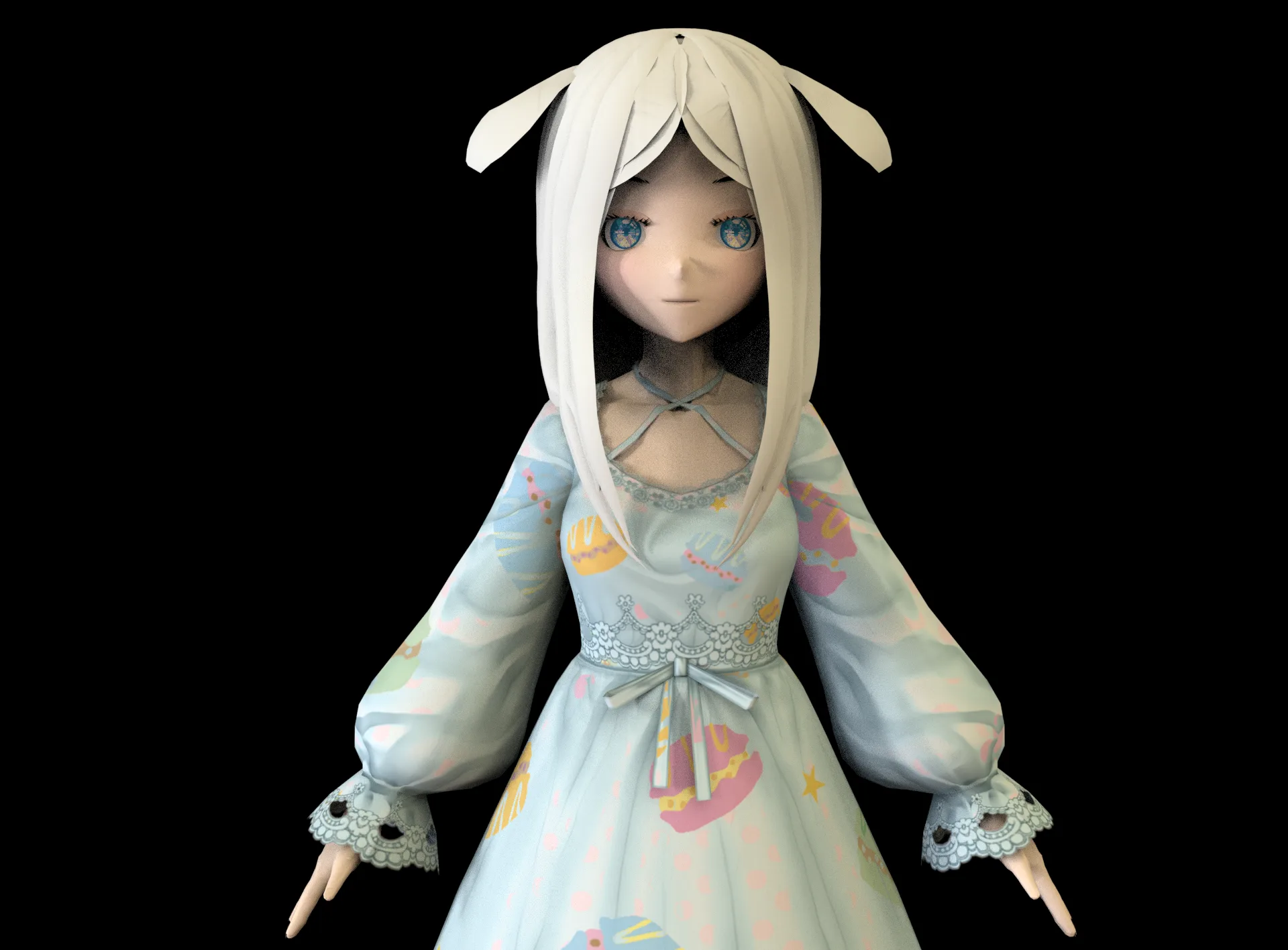 game ready Low Poly Anime Character 5
