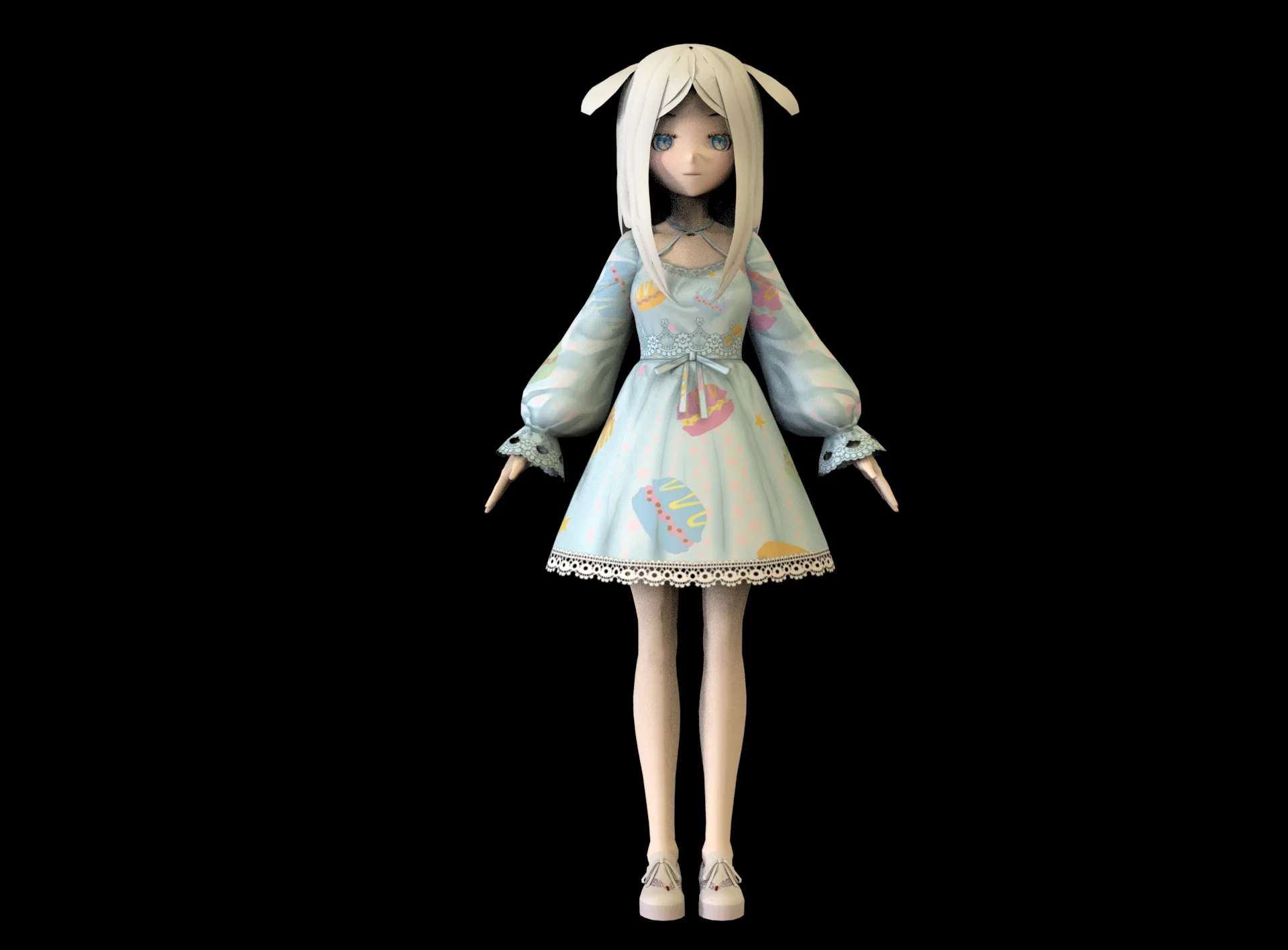 game ready Low Poly Anime Character 5