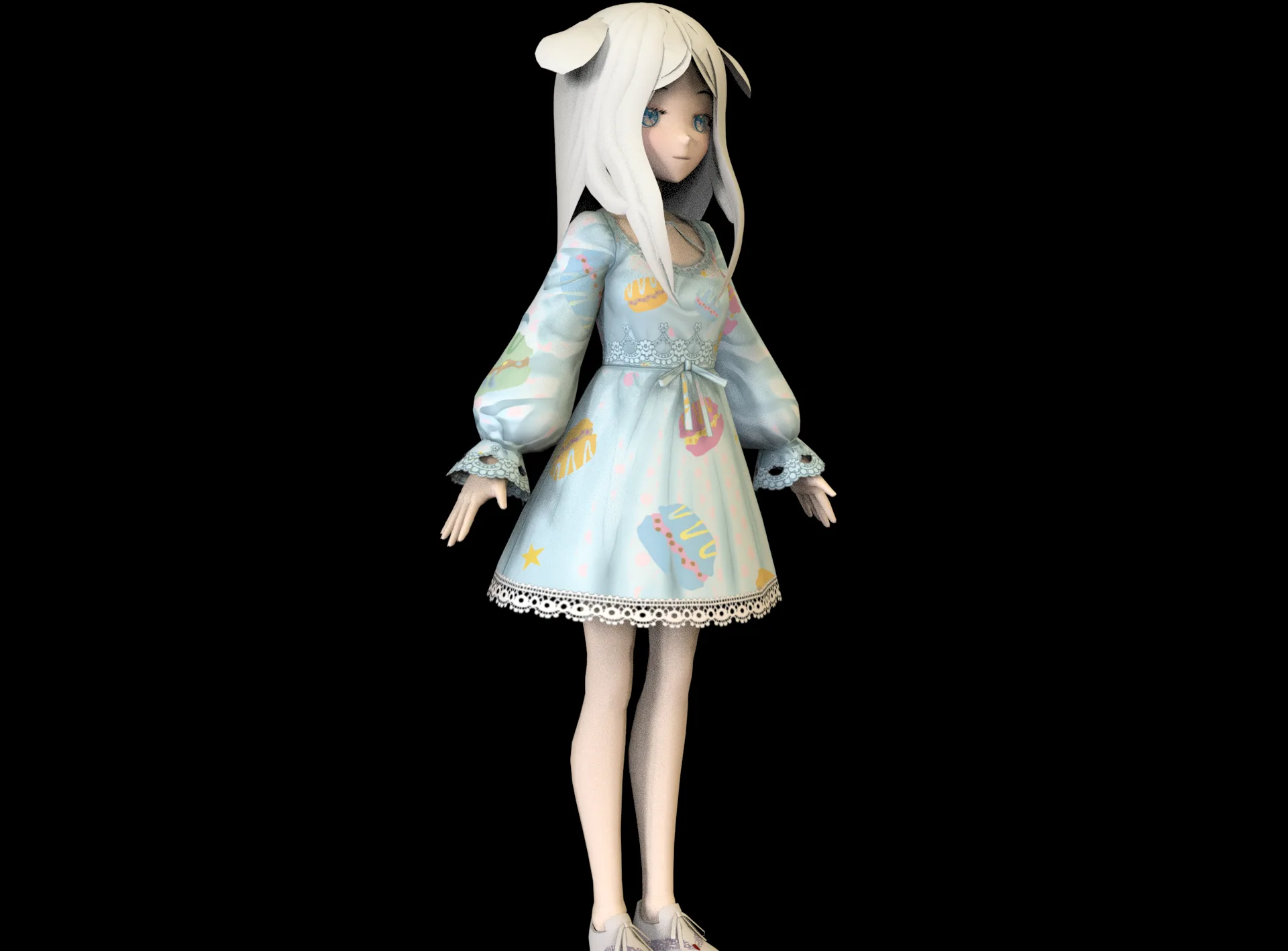 game ready Low Poly Anime Character 5