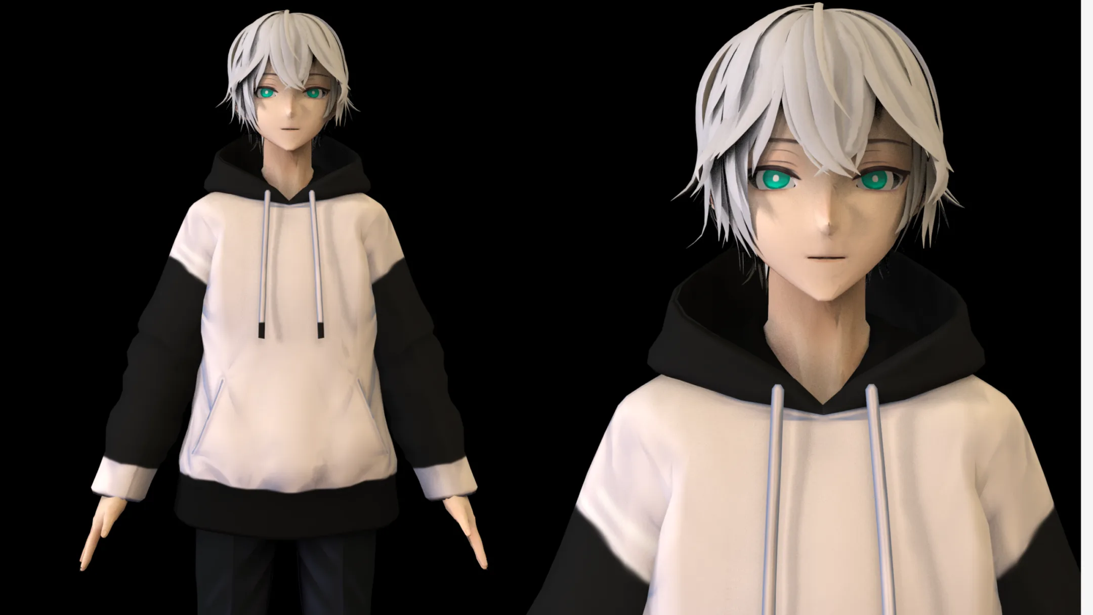 game ready Low Poly Anime Character 5