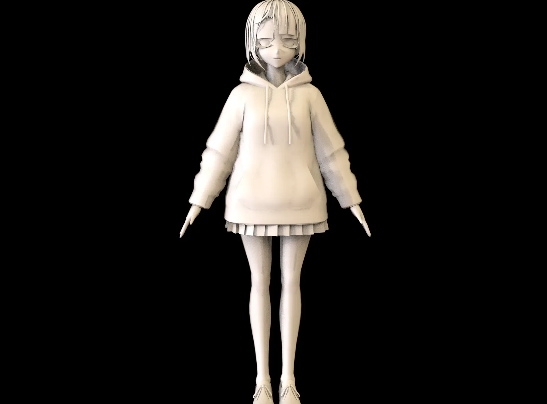 game ready Low Poly Anime Character 6