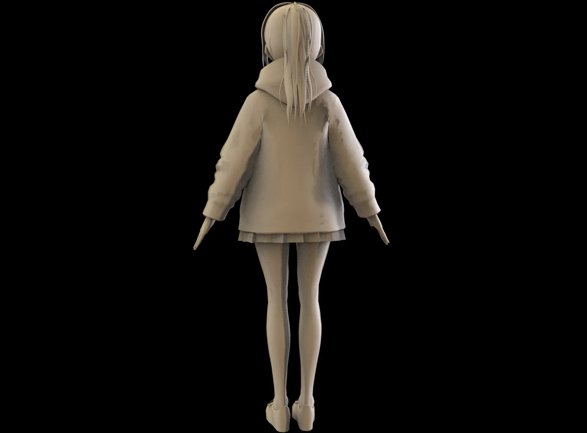 game ready Low Poly Anime Character 6