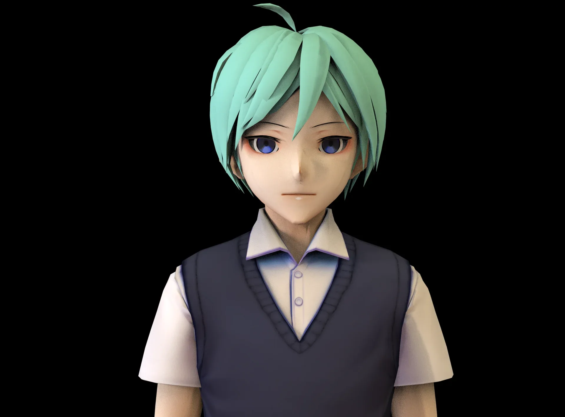 game ready Low Poly Anime Character 7