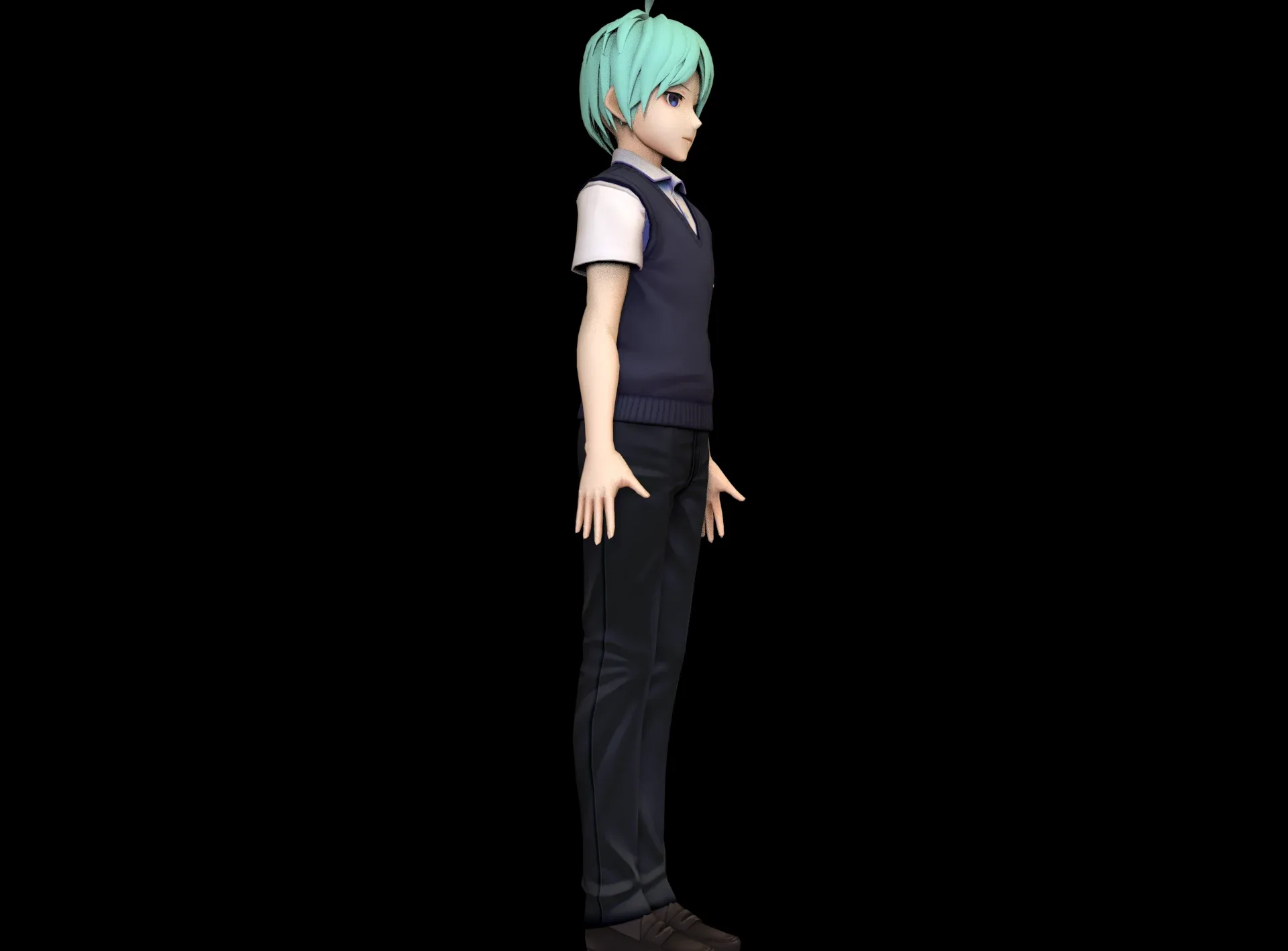 game ready Low Poly Anime Character 7