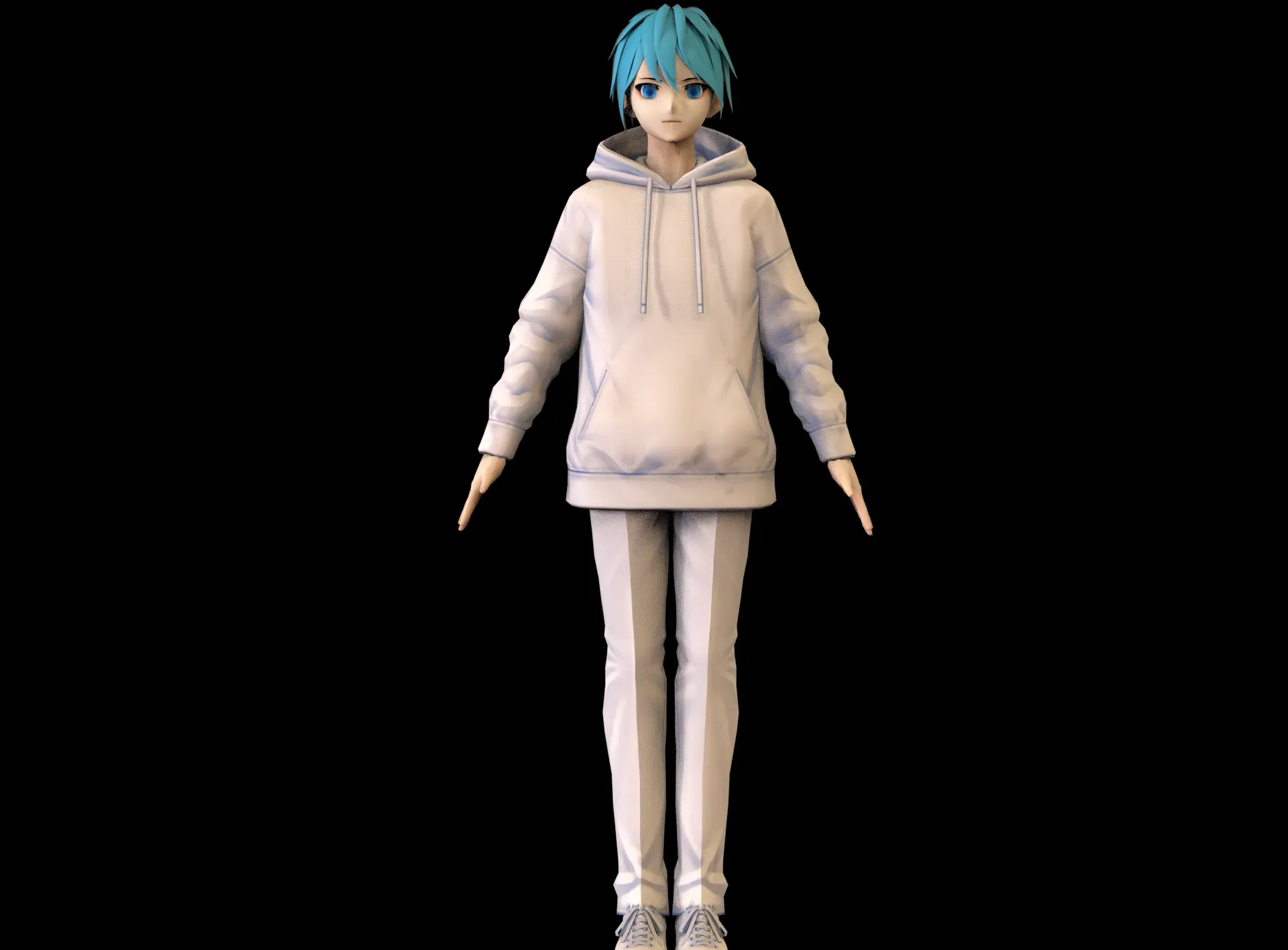 game ready Low Poly Anime Character 8
