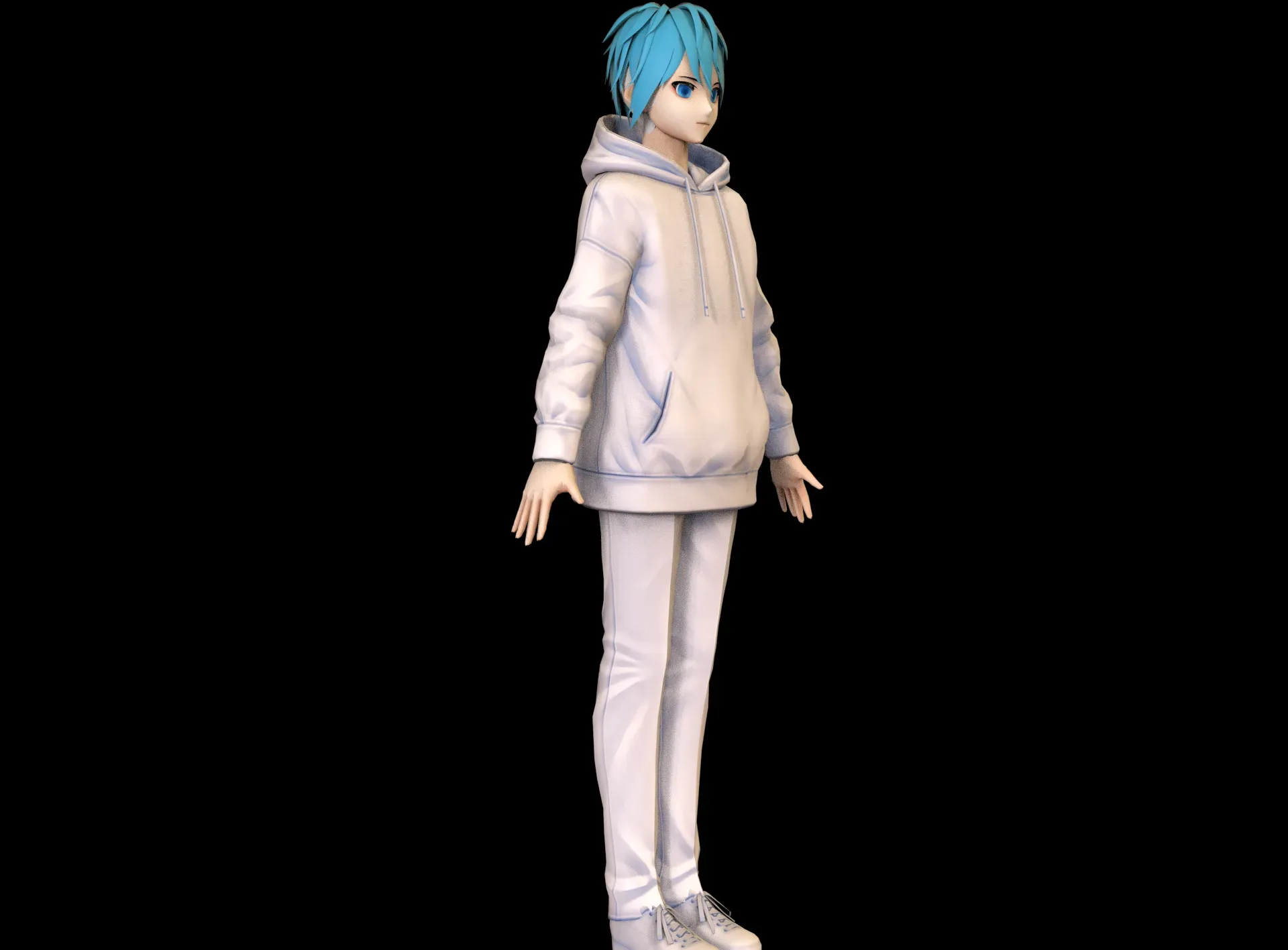 game ready Low Poly Anime Character 8