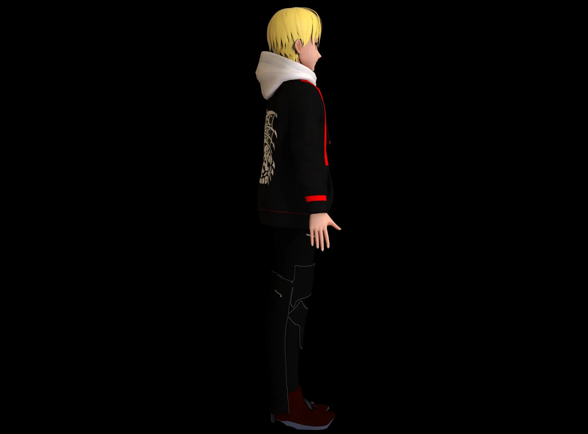 game ready Low Poly Anime Character 9