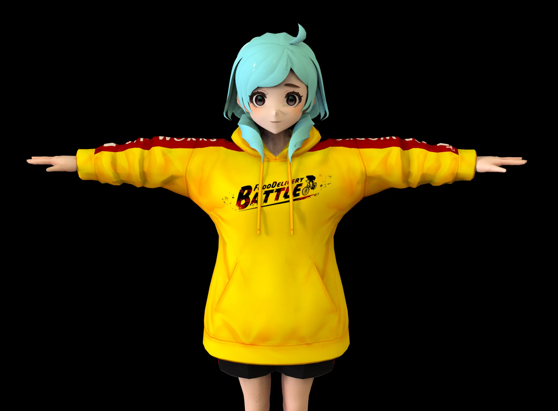 game ready Low Poly Anime Character 10