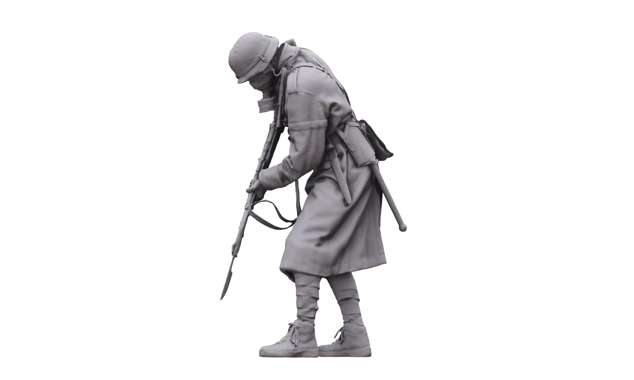 Cleaned Body Scan | 3D Model Owen Reid | Army Stormtrooper Bayonette Aim Down