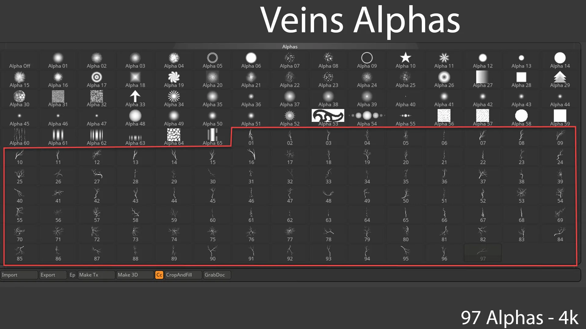 Veins Alphas