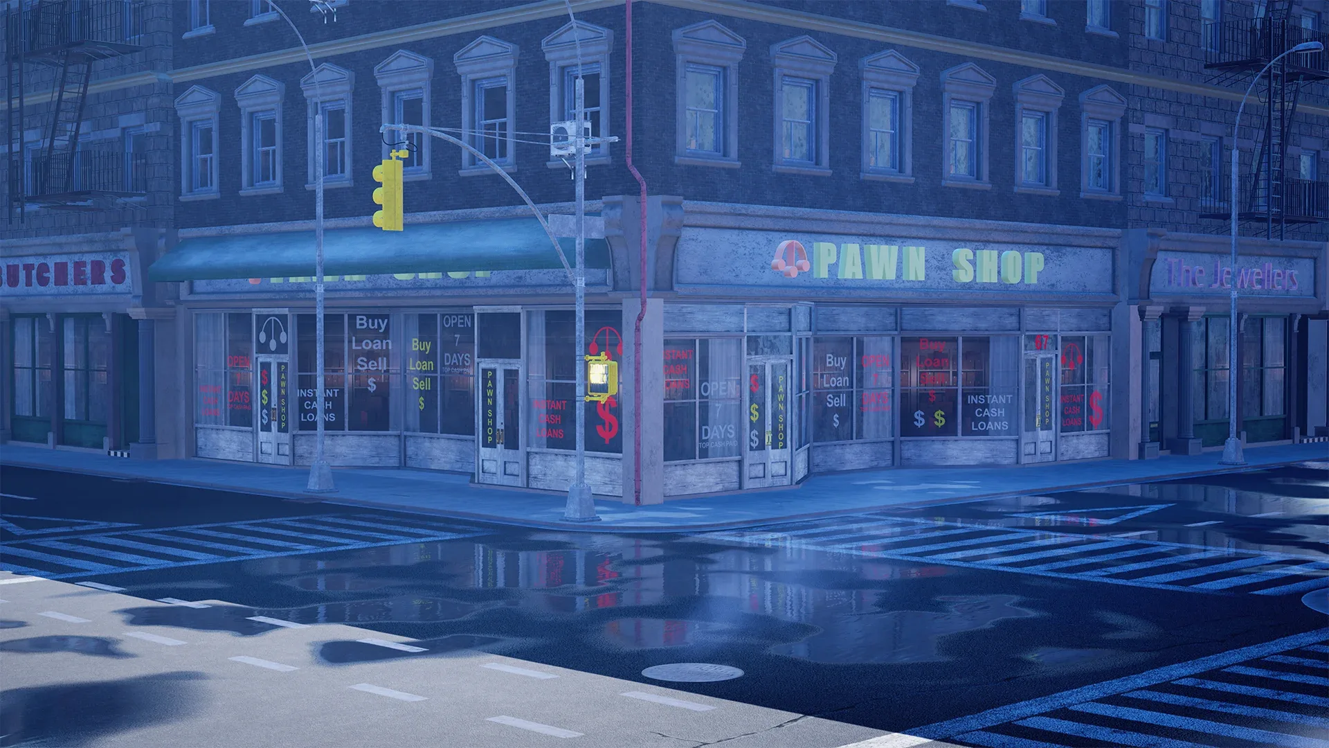 Urban City Shops, Modular Asset Kit (UE4)