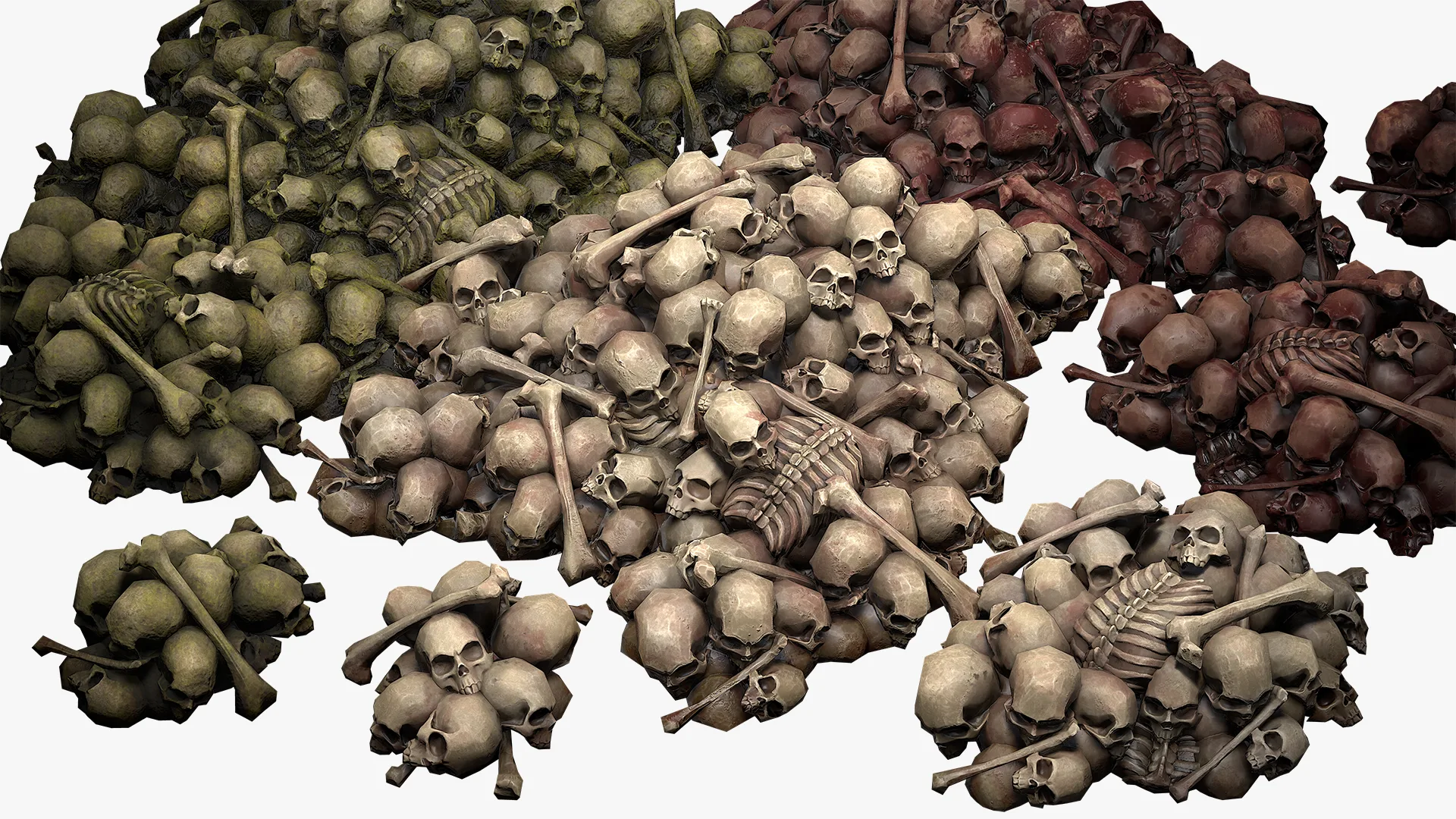 Pile of Bones and Skulls Set