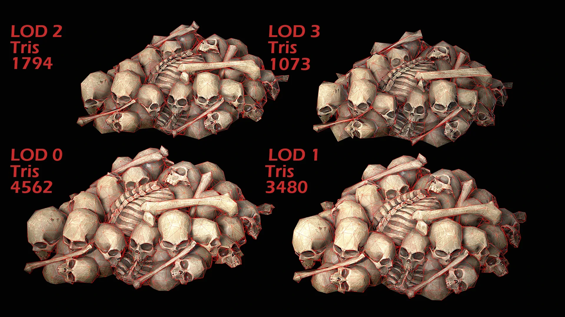 Pile of Bones and Skulls Set