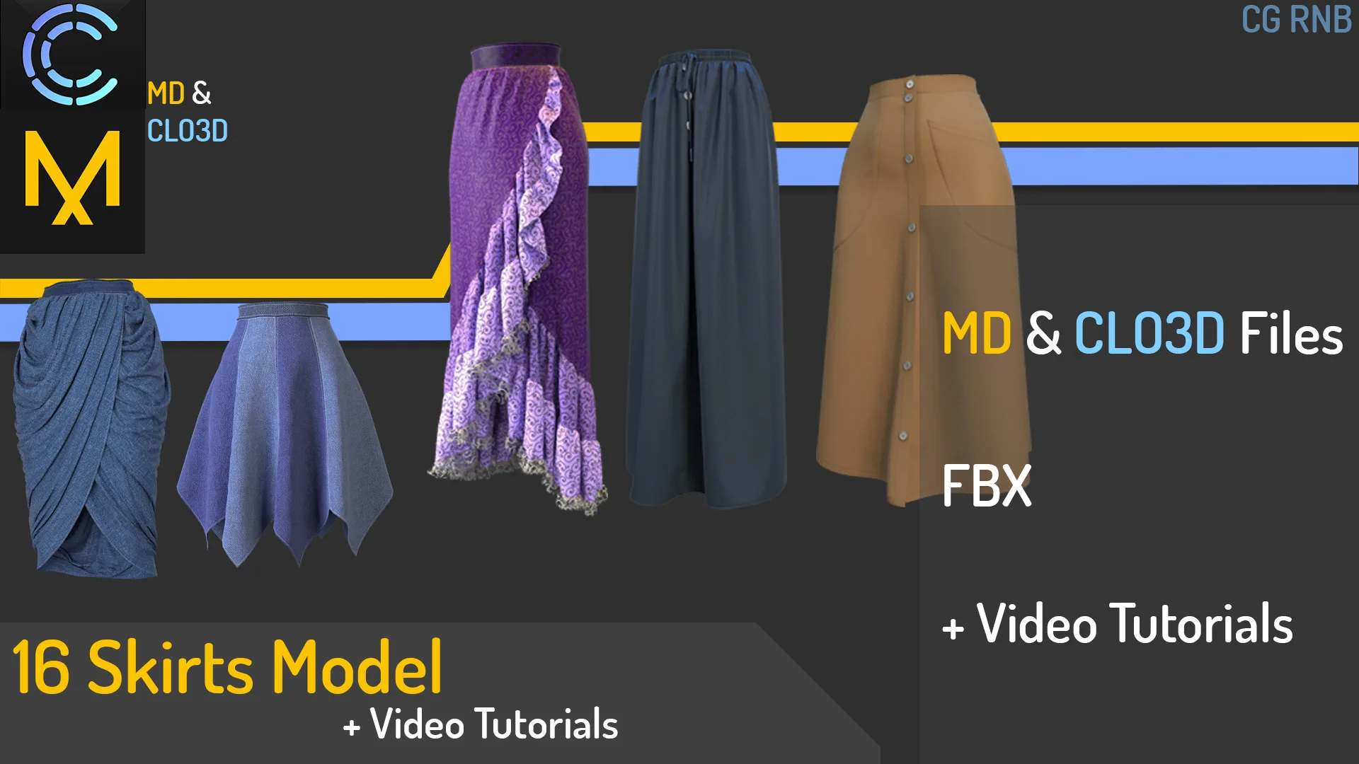 16 Skirt Models and Video Tutorials