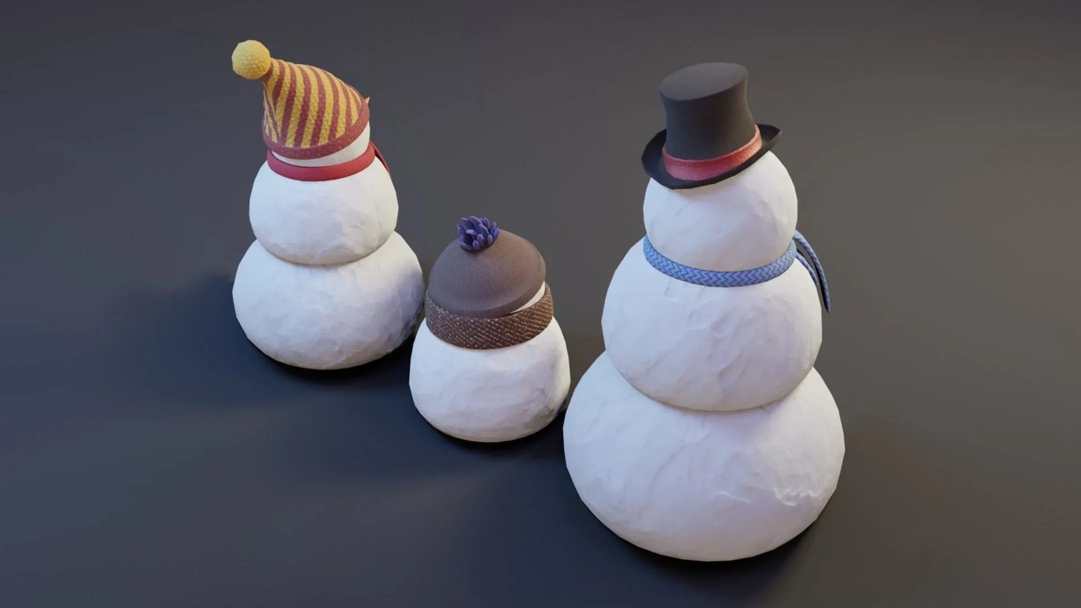 Stylized Snowman 3D Model