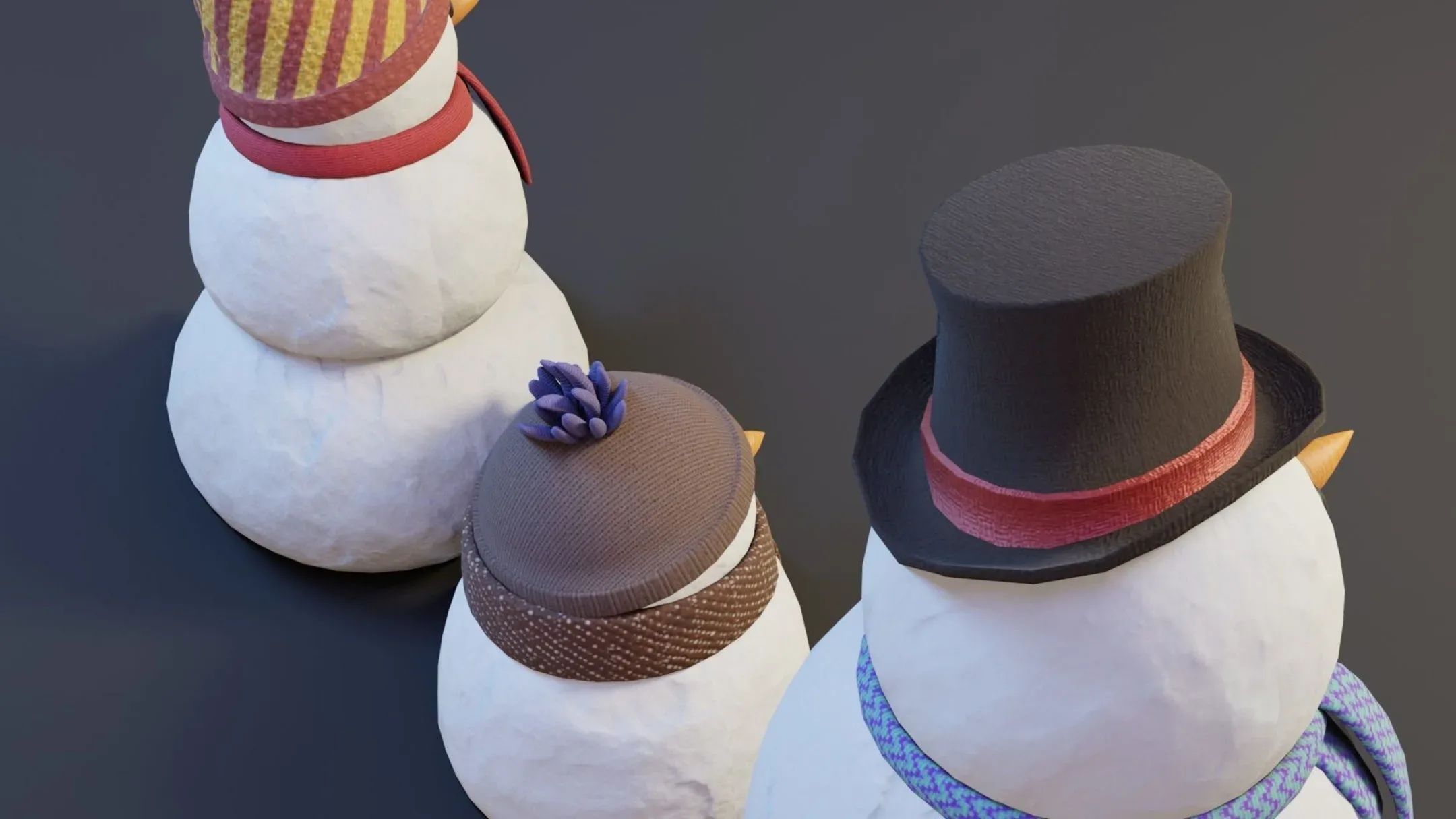 Stylized Snowman 3D Model