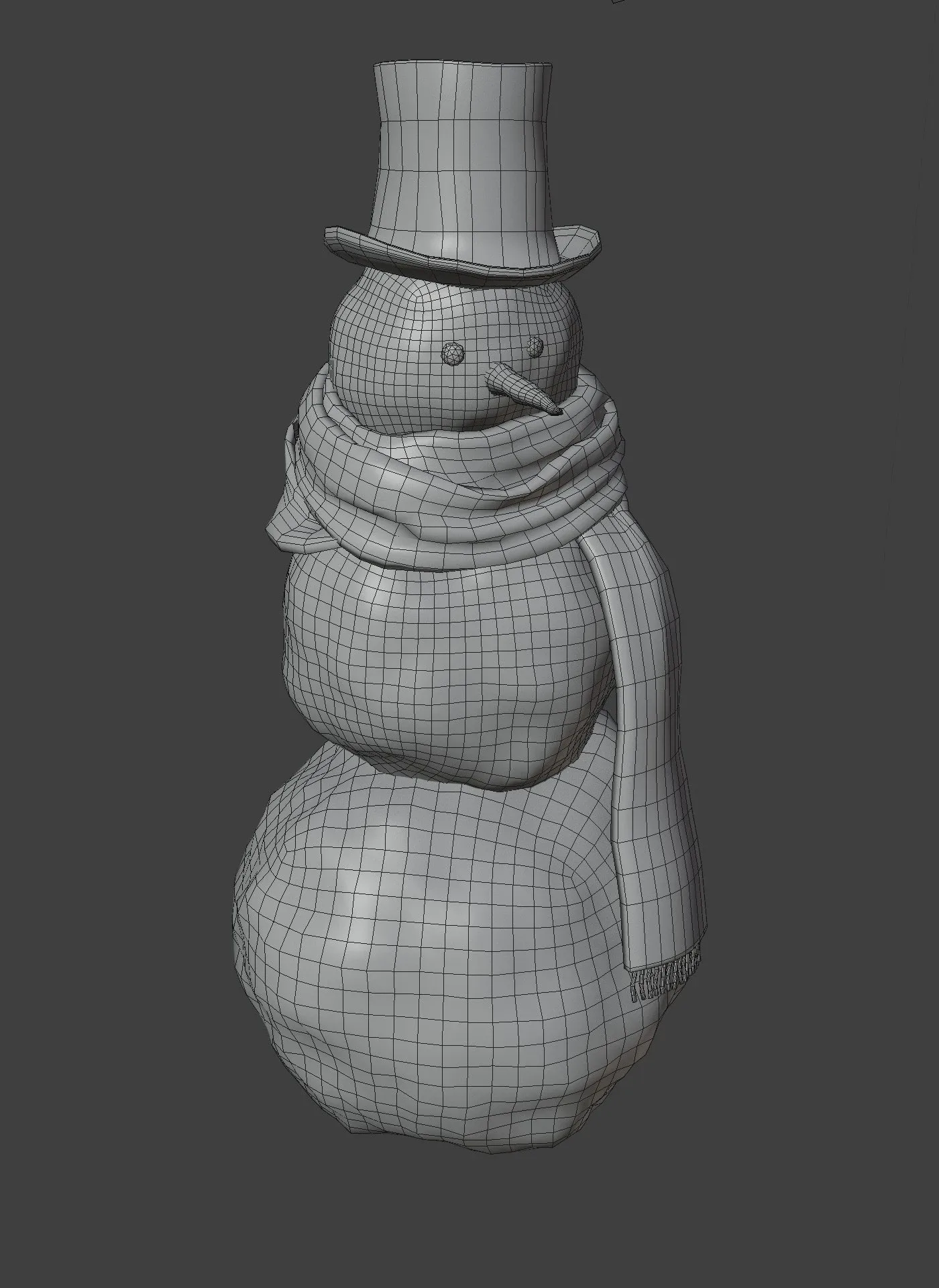 Realistic Snowman 3D Model