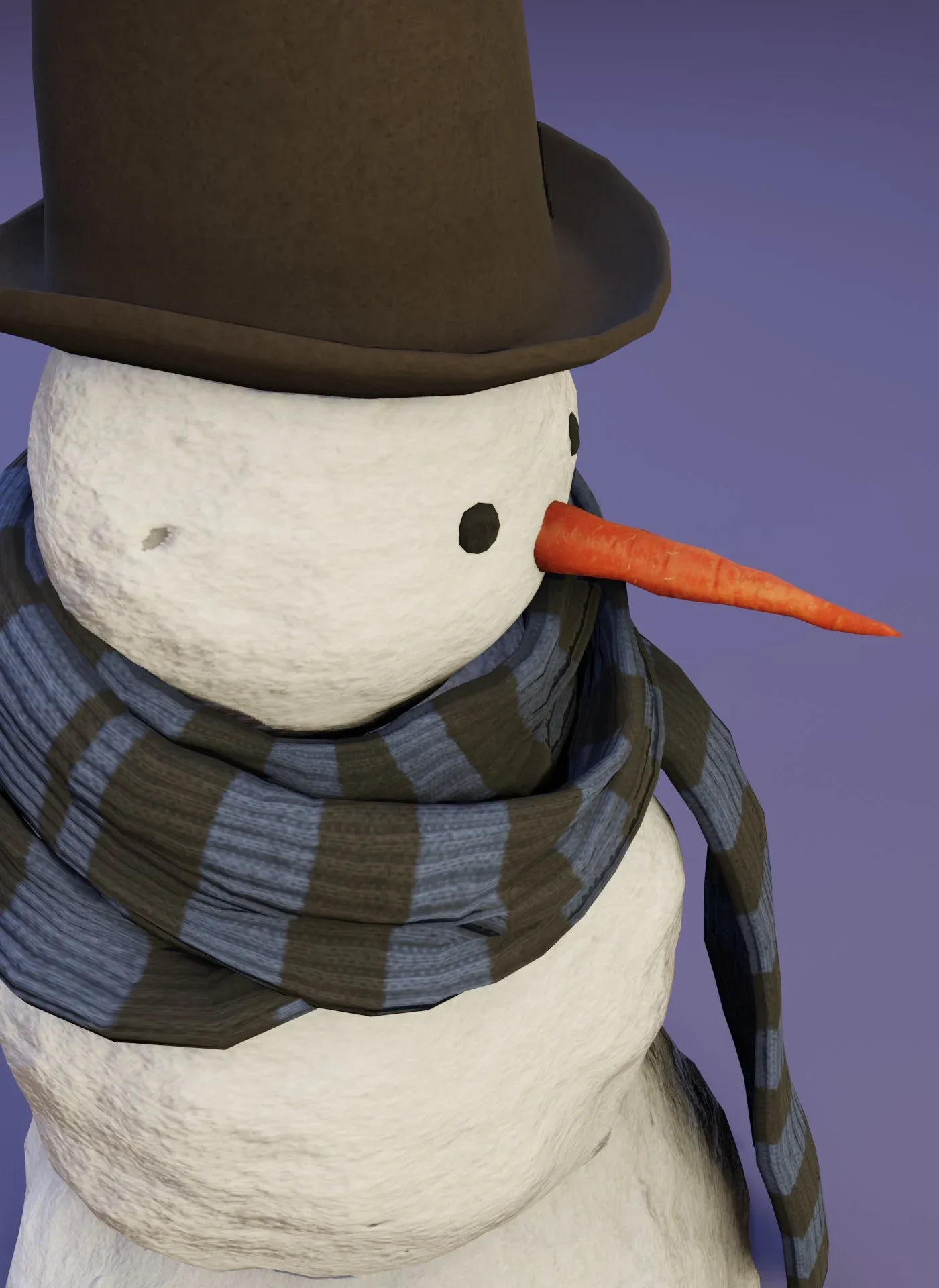 Realistic Snowman 3D Model