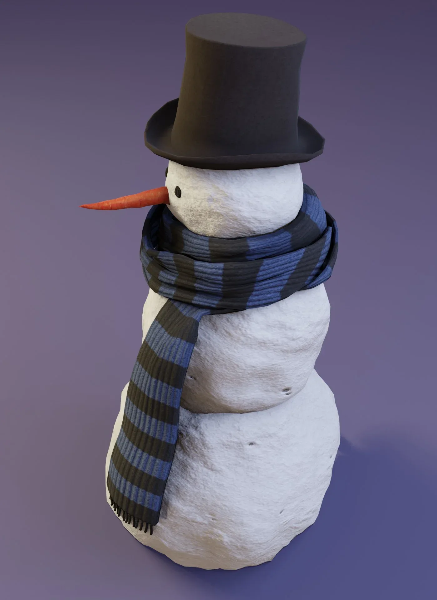 Realistic Snowman 3D Model