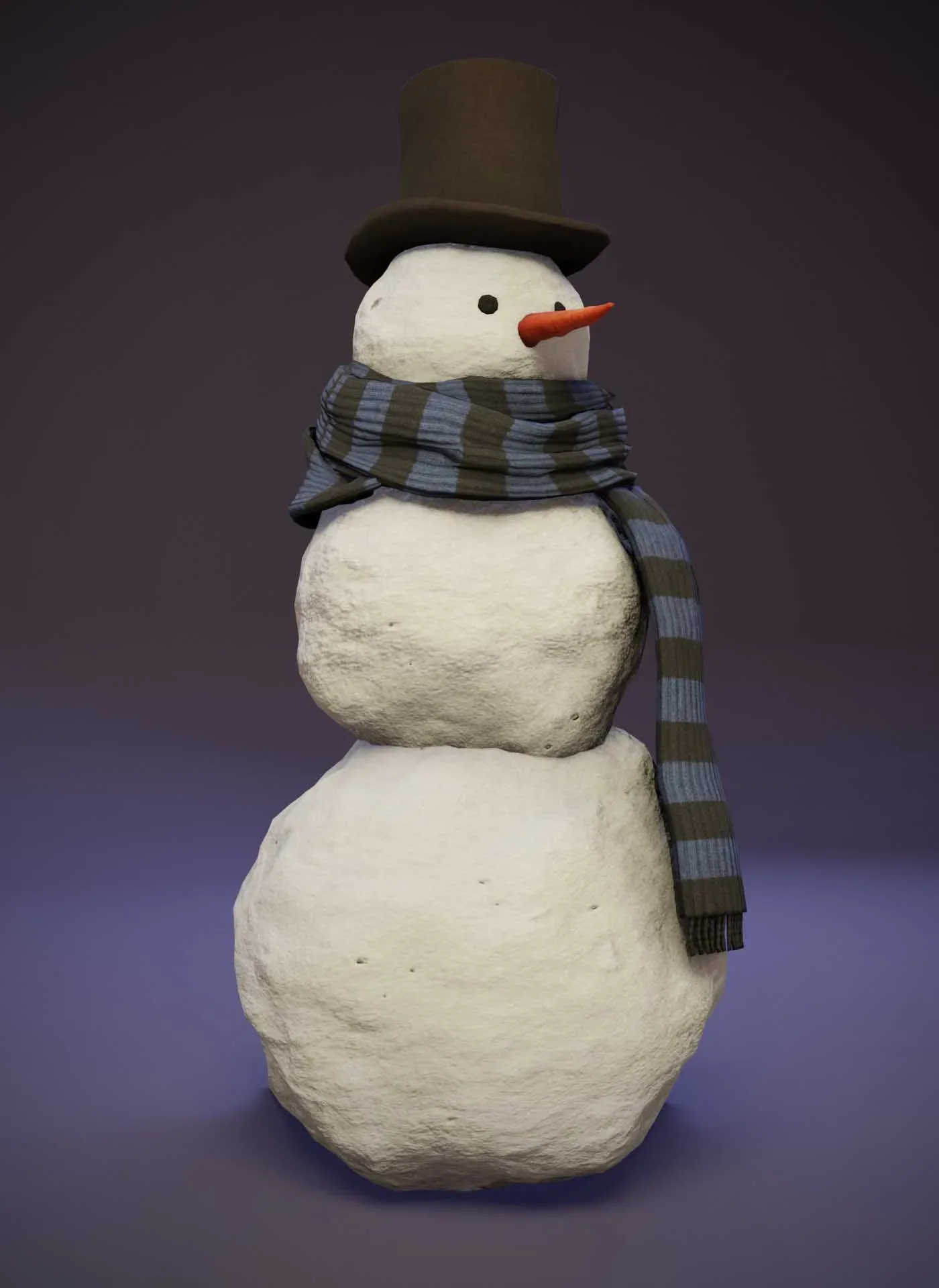 Realistic Snowman 3D Model