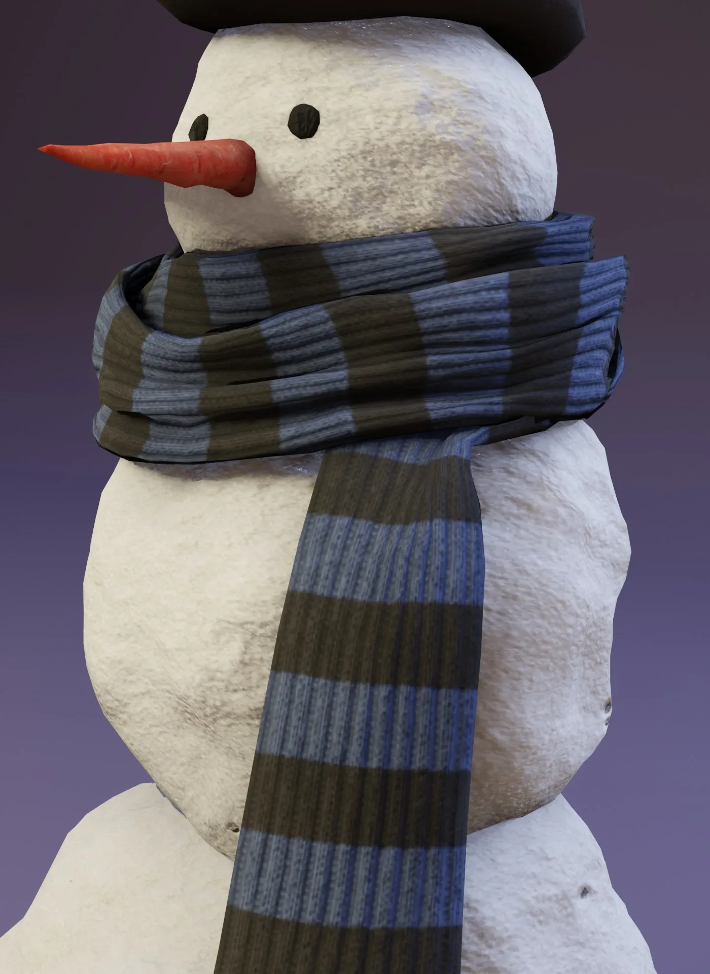 Realistic Snowman 3D Model