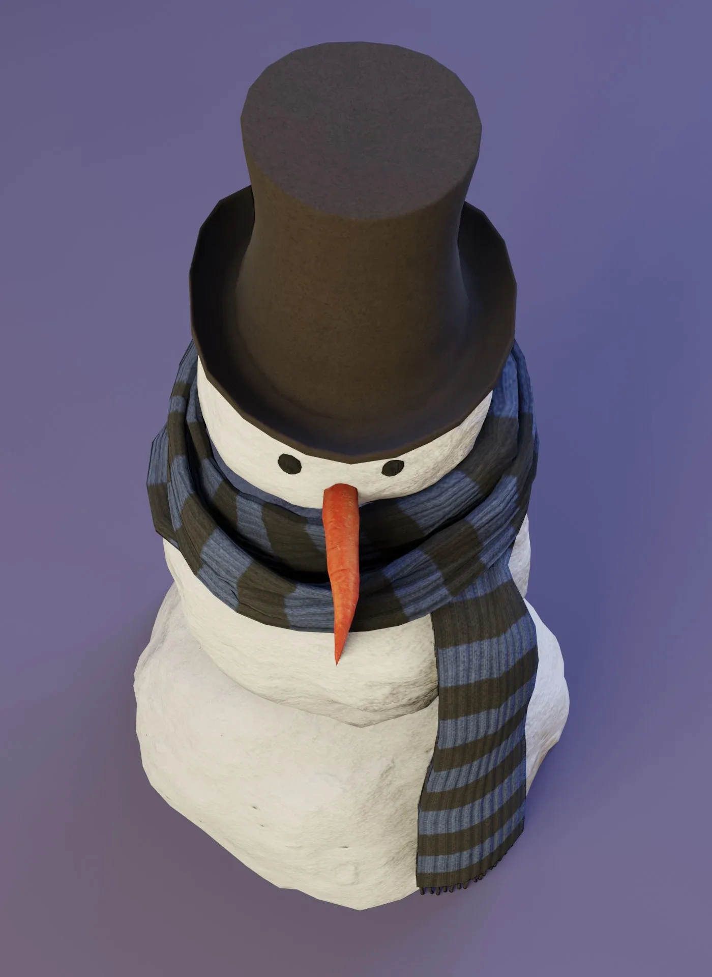 Realistic Snowman 3D Model