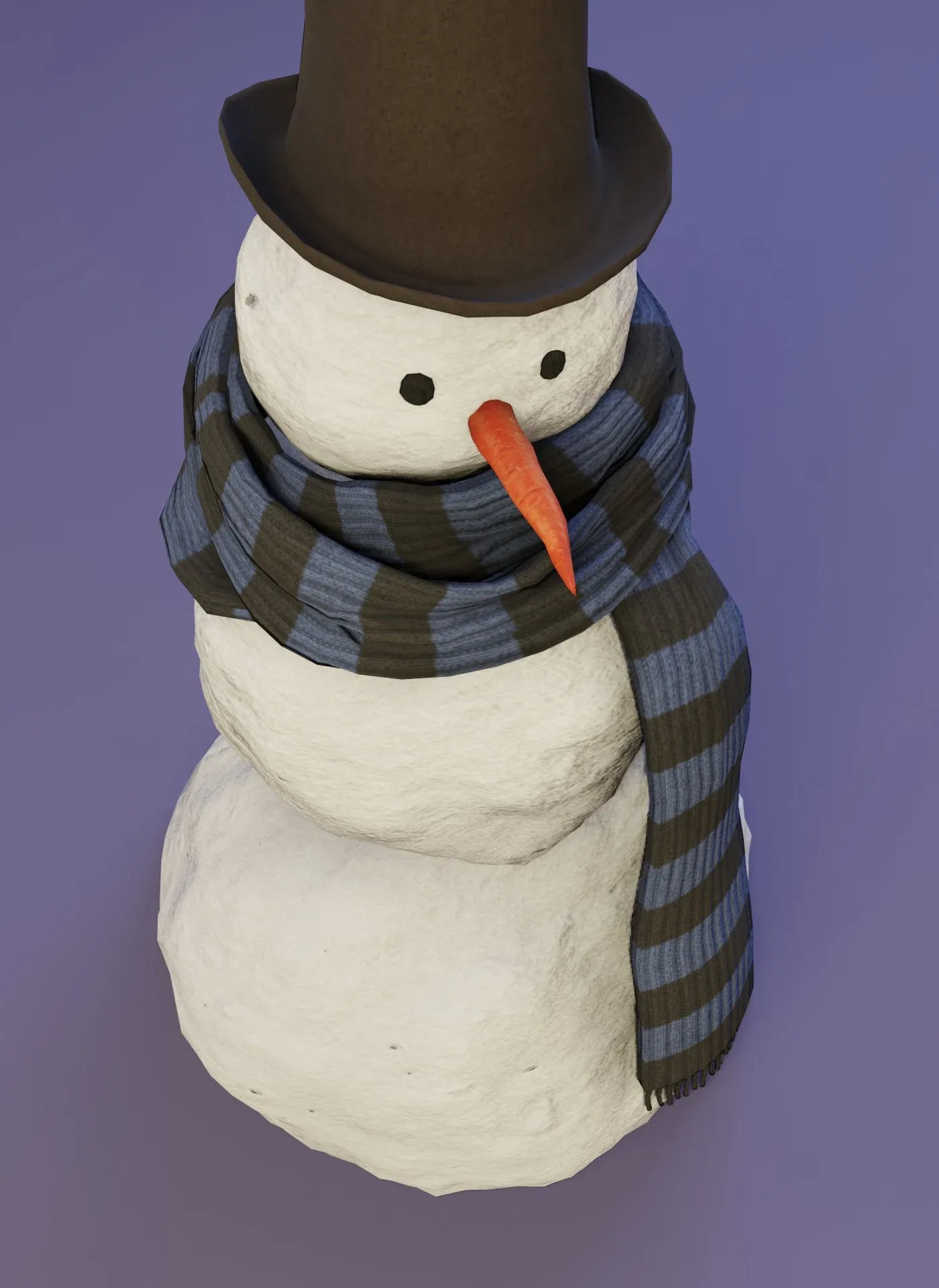 Realistic Snowman 3D Model