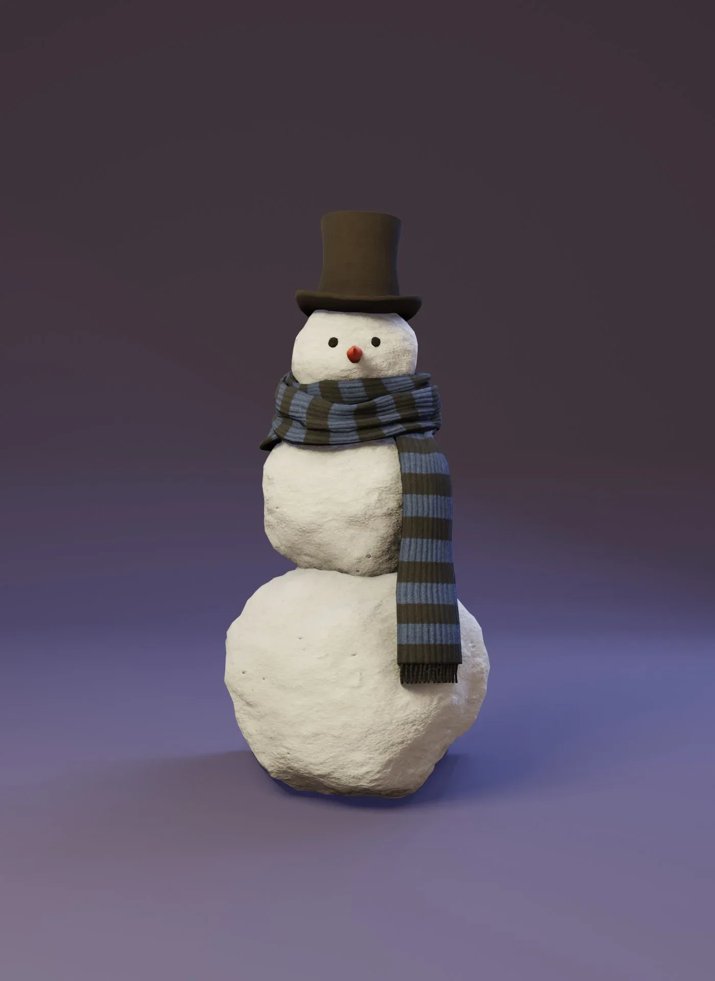 Realistic Snowman 3D Model