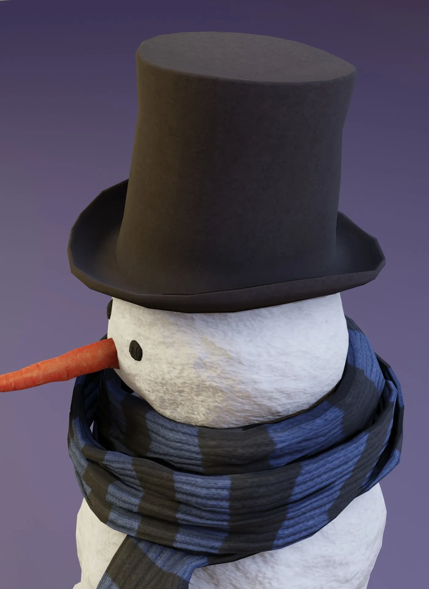 Realistic Snowman 3D Model