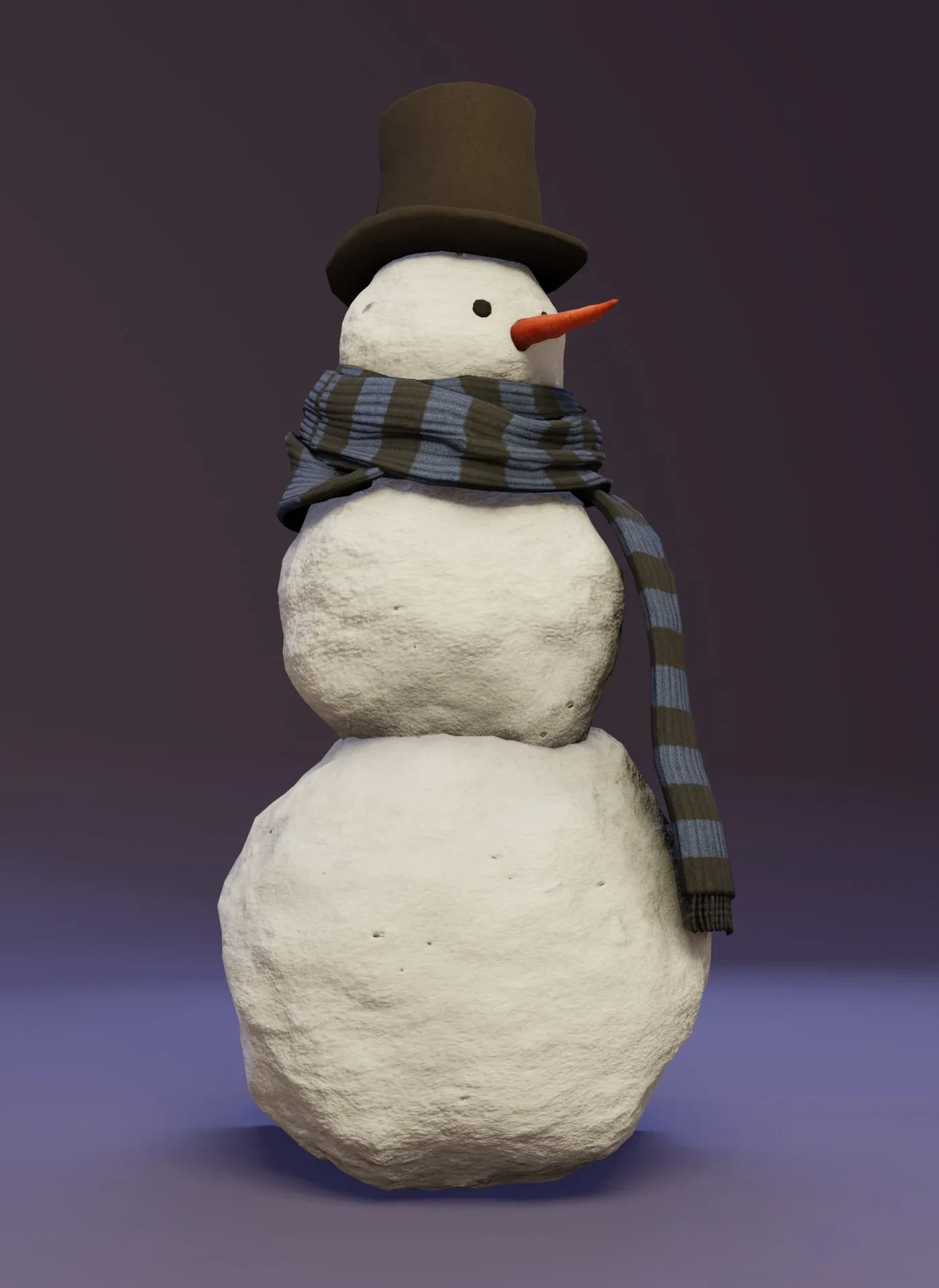 Realistic Snowman 3D Model