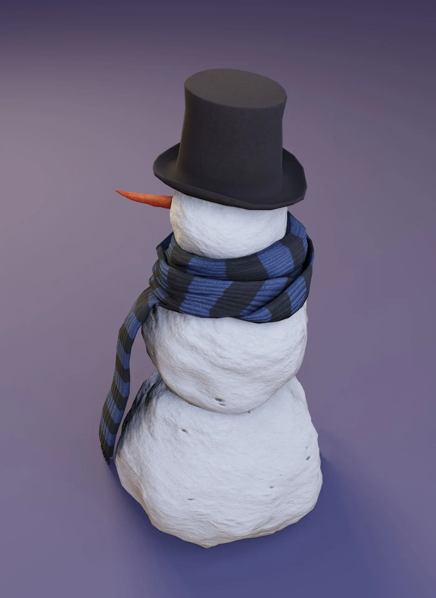 Realistic Snowman 3D Model