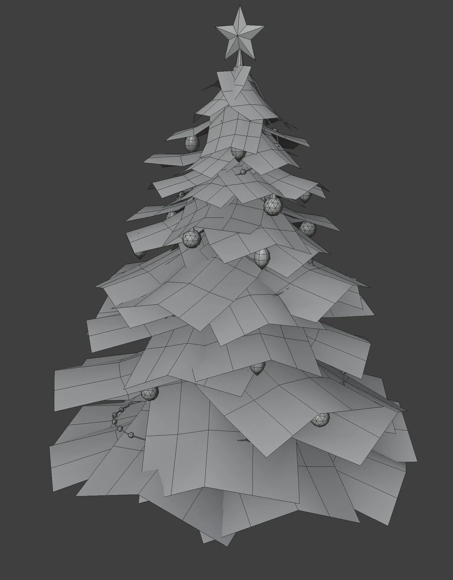 Stylized Christmas Tree 3D Model