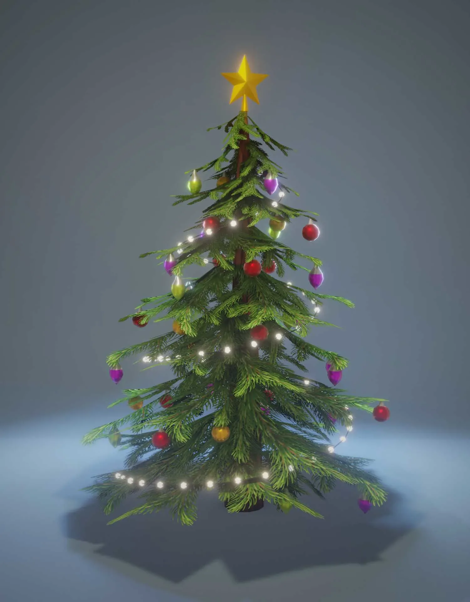 Stylized Christmas Tree 3D Model